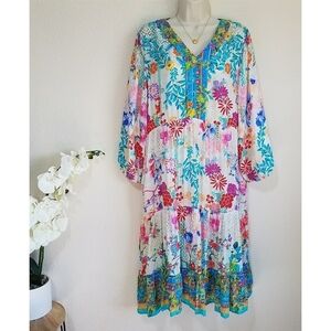 Shana Floral Printed Midi Dress
